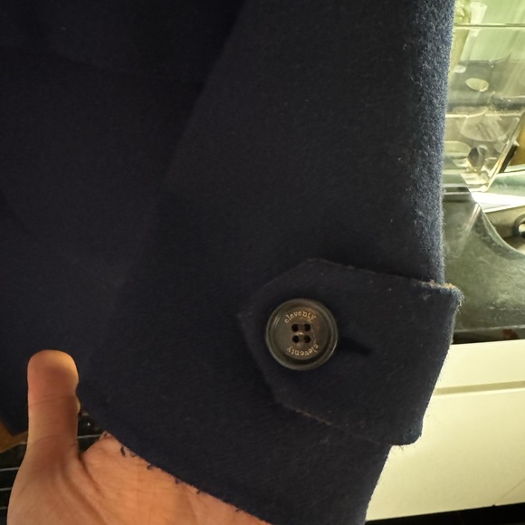 [Like New] Men’s Eleventy Reversible Wool Coat in Navy/Brown - Picture 3 of 8